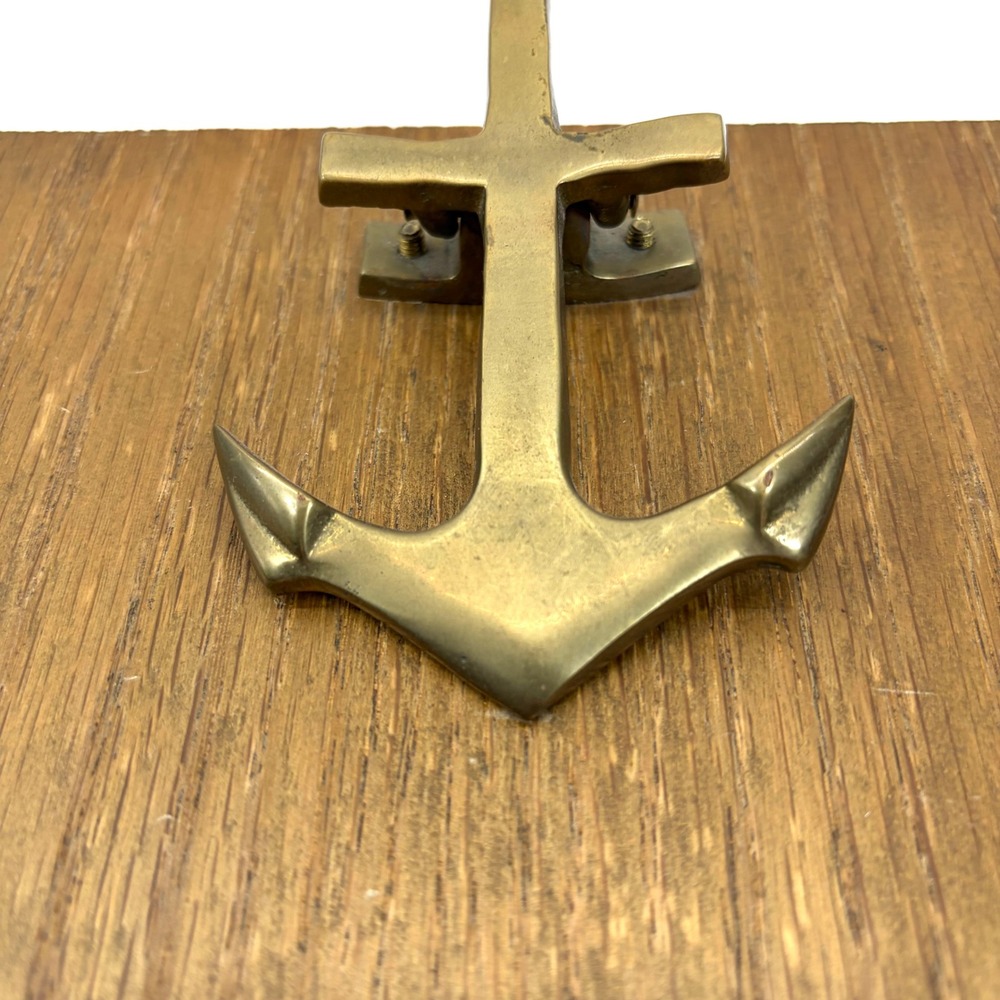 Vtg PENCO Nautical Wooden Clipboard Brass Anchor Clip Made in Taiwan Coastal MCM - Picture 9 of 13